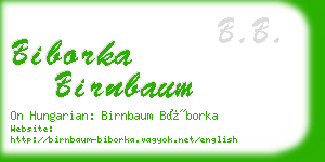 biborka birnbaum business card